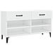 Scarpiera Bianco Lucido 102x35x55 Cm In Legno Multistrato - Foto miniatura 2