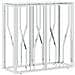Tavolino Consolle 70x30x70 Cm In Acciaio Inox E Vetro - Foto miniatura 2
