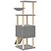 Albero Per Gatti Con Tiragraffi In Sisal Grigio Chiaro 153 Cm - Foto miniatura 5