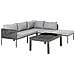 Lounge Set A 6 Posti In Alluminio Grigio Forano - Foto miniatura 4