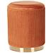 Set Di 2 Pouf Contenitore Miramar Velluto Arancione - Foto miniatura 3