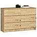 Cassettiera K120, 6 cassetti, 120x40x77 cm, Colore Quercia Artisan - Foto miniatura 1