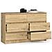 Cassettiera K120, 6 cassetti, 120x40x77 cm, Colore Quercia Artisan - Foto miniatura 2