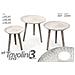 Trade Shop - Set 3pz Tavolini Piedi Legno Salotto Giardino Anticati Ø45-40-30cm Tondi 783982 - Foto miniatura 1