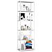 Scaffale stile loft con ripiani in legno, 6 ripiani, 60x32x192 cm, Colore Bianco - Foto miniatura 1