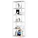 Scaffale stile loft con ripiani in legno, 6 ripiani, 60x32x192 cm, Colore Bianco - Foto miniatura 2
