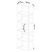Scaffale stile loft con ripiani in legno, 6 ripiani, 60x32x192 cm, Colore Bianco - Foto miniatura 3