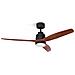 NEPAL CEILING FAN BLACK /OAK 132CM LED - Foto miniatura 1