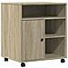 Supporto Per Stampante Con Ruote Rovere Sonoma 60x50x67 Cm - Foto miniatura 2
