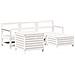 Set Salotto Da Giardino 5 Pz Bianco In Legno Massello Di Pino - Foto miniatura 1