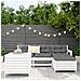 Set Salotto Da Giardino 5 Pz Bianco In Legno Massello Di Pino - Foto miniatura 2