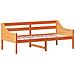 Dormeuse Senza Materasso Marrone Cera 90x190 Cm Legno Di Pino - Foto miniatura 3