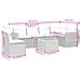 Set Divani Da Giardino 7 Pz Con Cuscini Beige In Polyrattan - Foto miniatura 3