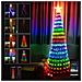 Albero Di Natale 150 Cm Cono Pieghevole 195 Led Smart Luminosi Con App Control - Foto miniatura 4
