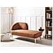 Chaise Longue Versione Sinistra Tanlay Tessuto Marrone Dorato - Foto miniatura 1