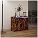 Credenza con LED Rovere Fumo 72x34x61 cm in Legno Multistrato - Foto miniatura 2