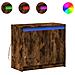 Credenza con LED Rovere Fumo 72x34x61 cm in Legno Multistrato - Foto miniatura 1