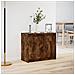 Credenza con LED Rovere Fumo 72x34x61 cm in Legno Multistrato - Foto miniatura 10