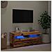 Mobile Porta TV con LED Legno Antico 100x35x40 cm Truciolato - Foto miniatura 6