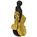 Scultura Ballerina 7 - Oro - Poliresina - 14,5x10x33 Cm - Foto miniatura 3
