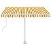 Lusso Casadino -  Tenda Da Sole Autoportante Automatica 350x250 Cm Gialla Bianca - Foto miniatura 3