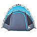 Tenda a Cupola da Campeggio 3 Persone Blu a Rilascio Rapido - Foto miniatura 4