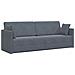 Divano Letto 2-in-1 Grigio Scuro 213x144x60 cm Velluto - Foto miniatura 1