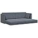 Divano Letto 2-in-1 Grigio Scuro 213x144x60 cm Velluto - Foto miniatura 4