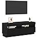 Mobile TV  con luci LED Rovere Nero 100x35x40 cm in legno ingegnerizzato - Foto miniatura 6