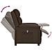 Poltrona Elettrica Reclinabile Marrone Scuro in Tessuto - Foto miniatura 6
