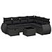 Set Divani da Giardino con Cuscini 8 pz Nero in Polyrattan - Foto miniatura 1