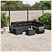 Set Divani da Giardino con Cuscini 8 pz Nero in Polyrattan - Foto miniatura 2