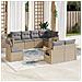 Set Divano da Giardino 8 pz con Cuscini Beige in Polyrattan - Foto miniatura 2