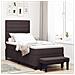 Letto Box Spring con Materasso e Panchina Marrone Scuro 90x200 cm Tessuto - Foto miniatura 2