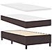 Letto Box Spring con Materasso e Panchina Marrone Scuro 90x200 cm Tessuto - Foto miniatura 3