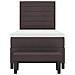 Letto Box Spring con Materasso e Panchina Marrone Scuro 90x200 cm Tessuto - Foto miniatura 9