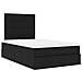 Struttura Letto Pouf con Materasso Nero 120x200 cm in Tessuto - Foto miniatura 6