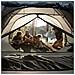 Tenda Da Campeggio Per 4 Persone Impermeabile Ultraleggera Trekking Blu - Foto miniatura 4