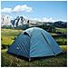 Tenda Da Campeggio Per 4 Persone Impermeabile Ultraleggera Trekking Blu - Foto miniatura 5