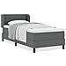 Letto box spring con materasso Grigio scuro 90 x 190 cm Tessuto - Foto miniatura 4