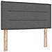 Letto box spring con materasso Grigio scuro 90 x 190 cm Tessuto - Foto miniatura 6