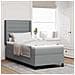 Letto a molle con materasso Grigio chiaro 100 x 200 cm Tessuto - Foto miniatura 2