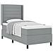 Letto a molle con materasso Grigio chiaro 100 x 200 cm Tessuto - Foto miniatura 3