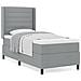 Letto a molle con materasso Grigio chiaro 100 x 200 cm Tessuto - Foto miniatura 4