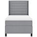 Letto a molle con materasso Grigio chiaro 100 x 200 cm Tessuto - Foto miniatura 8