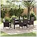 Set da Pranzo per Giardino 5 pcs Marrone Poly Rattan - Foto miniatura 2