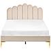 Letto Velluto Sauvian 120 X 200 Cm Beige - Foto miniatura 4