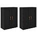 Mobile a muro 2 pcs Rovere Nero 69,5 x 34 x 90 cm - Foto miniatura 1