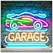 Insegna Led Auto - 42x32.7cm Decorazione Garage Acrilico Luce Neon Alimentata Usb - Foto miniatura 3