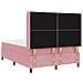 Letto a molle con materasso Rosa 140 x 190 cm Velluto - Foto miniatura 9